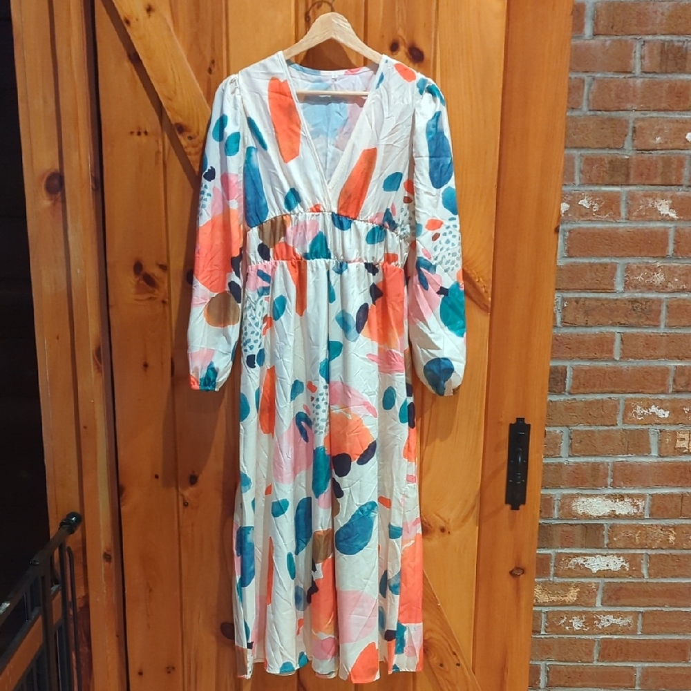 Colorful Patterned Maxi Dress